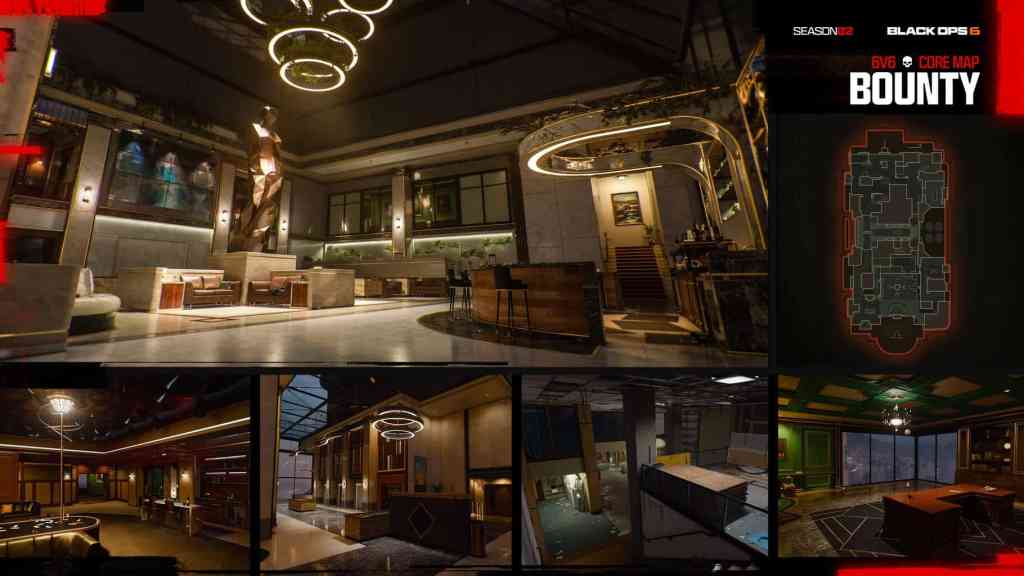 Call of Duty Black Ops 6 Season 2 Official Screenshot of the Bounty MP Tac-Map
