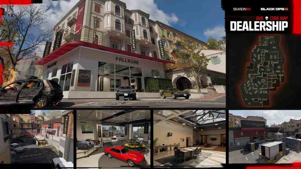 Call of Duty Black Ops 6 Season 2 Official Screenshot of the Dealership Tac-Map