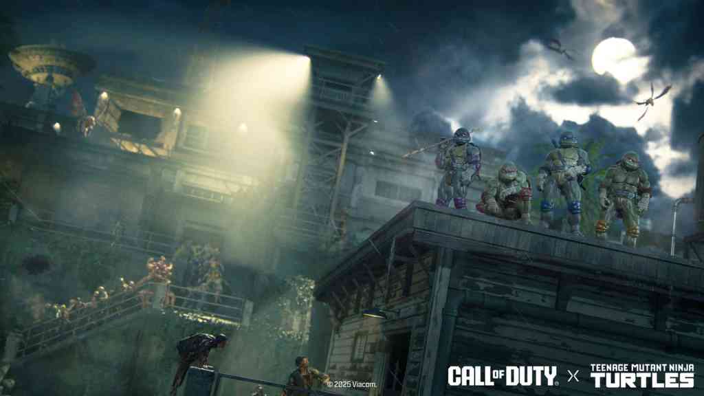The Ninja Turtles look out over Terminus Island in Black Ops 6 Zombies.