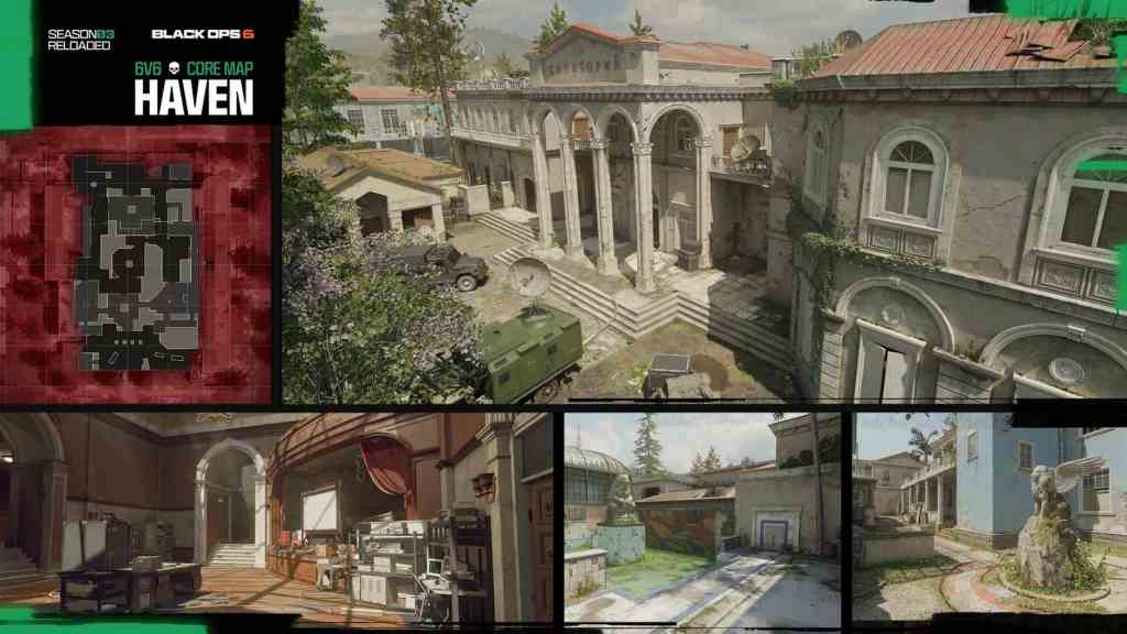 ‘Haven’ Multiplayer map in Black Ops 6 Multiplayer, coming in Season 3 Reloaded.