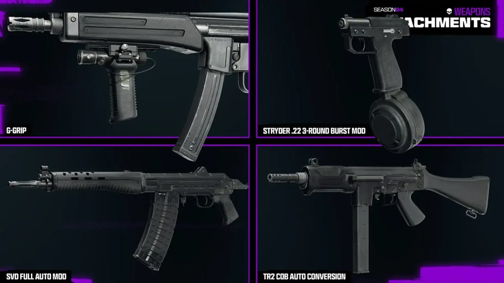 Four new attachments coming in Season 4 of Call of Duty: Black Ops 6 & Warzone.