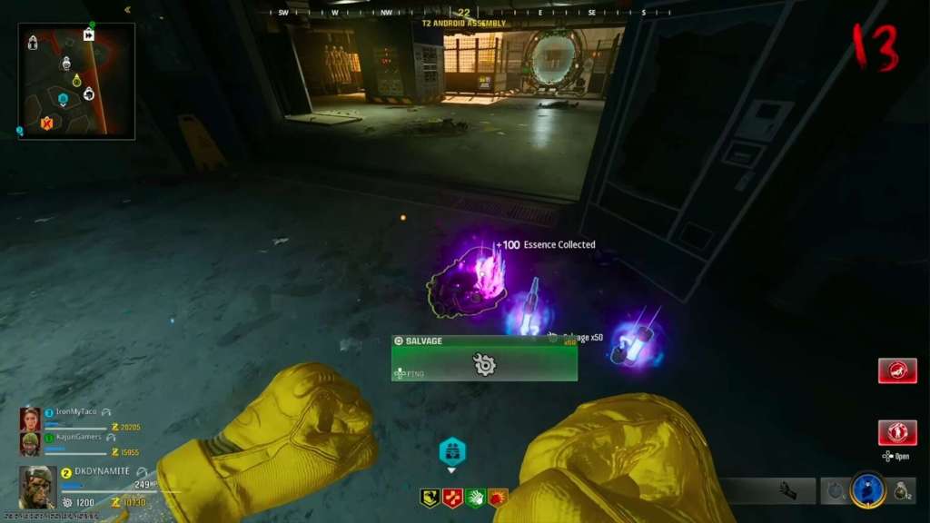 Screenshot of loot on the ground from the Vending Machine in Android Assembly, Black Ops 6 Zombies Reckoning, Season 5.