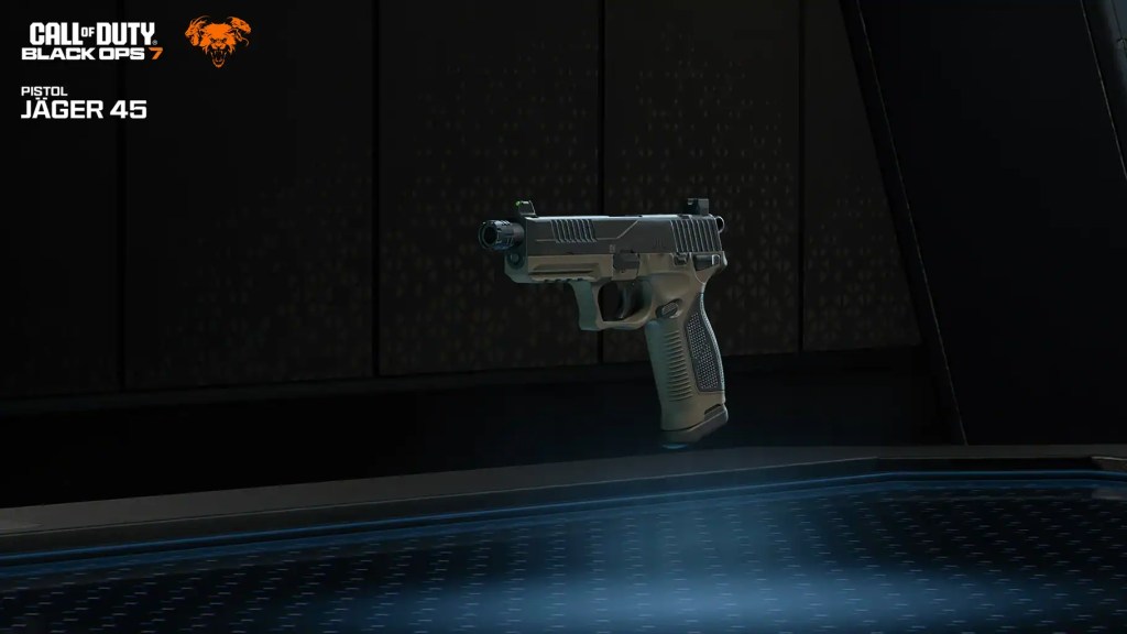 Image of the new Jager 45 Pistol coming to Call of Duty: Black Ops 7.
