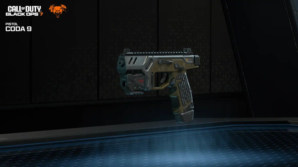 Image of the new Coda 9 Pistol coming to Call of Duty: Black Ops 7.