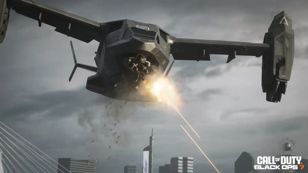 An image of the VTOL Warship Scorestreak, coming to Call of Duty: Black Ops 7.