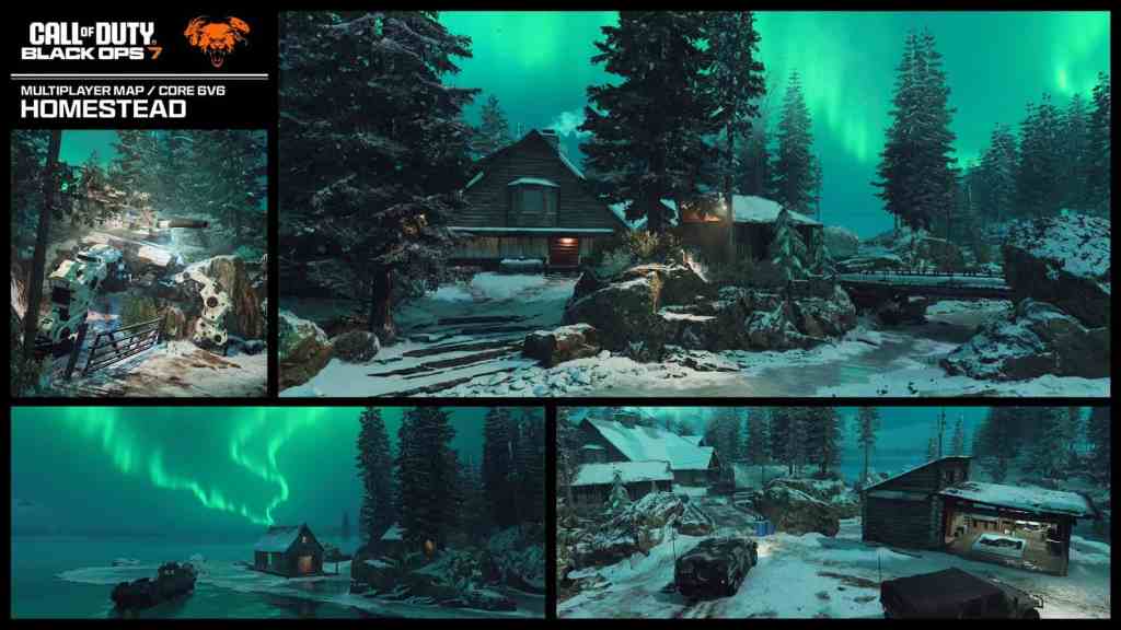 Screenshot of the new Multiplayer Map, Homestead. Call of Duty: Black Ops 7.