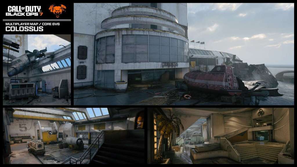 Screenshot of the new Multiplayer Map, Colossus. Call of Duty: Black Ops 7.