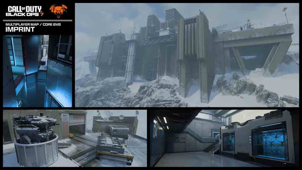 Screenshot of the new Multiplayer Map, Imprint. Call of Duty: Black Ops 7.