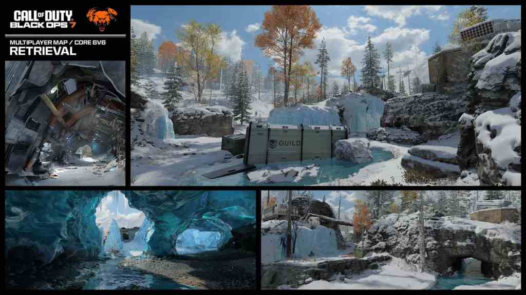 Screenshot of the new Multiplayer Map, Retrieval. Call of Duty: Black Ops 7.