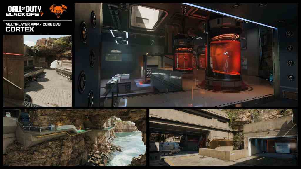 Screenshot of the new Multiplayer Map, Cortex. Call of Duty: Black Ops 7.