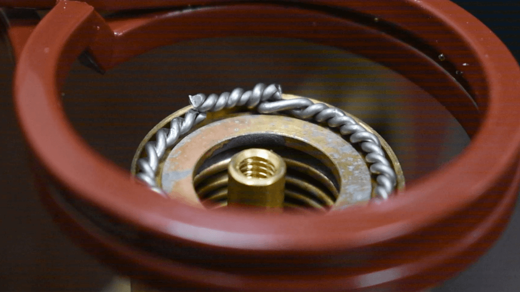 Induction Soldering of Brass Capillary Thermometer Before