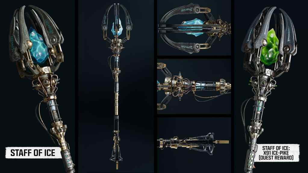 Call of Duty Black Ops 6 Season 2 Official Screenshot of the Staff of Ice and the X91 Ice-Pike Skin
