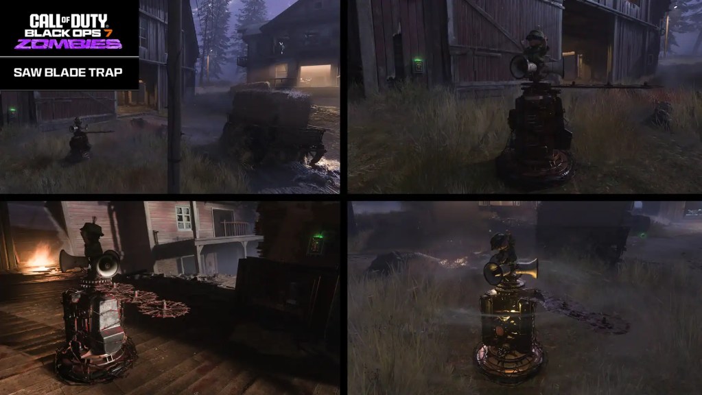 An image of the new Saw Blade Trap coming to Ashes of the Damned in Call of Duty: Black Ops 7 Zombies.
