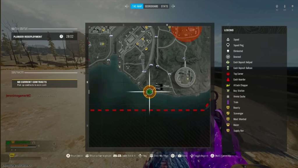 Screenshot of the minimap in Call of Duty: Warzone Verdansk.