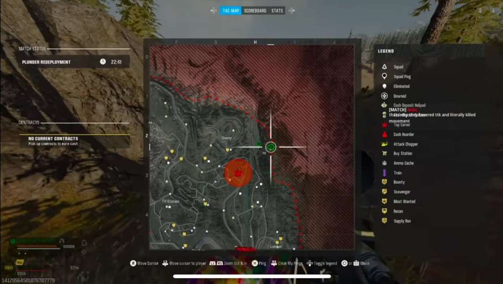 Screenshot of the minimap in Call of Duty: Warzone Verdansk.