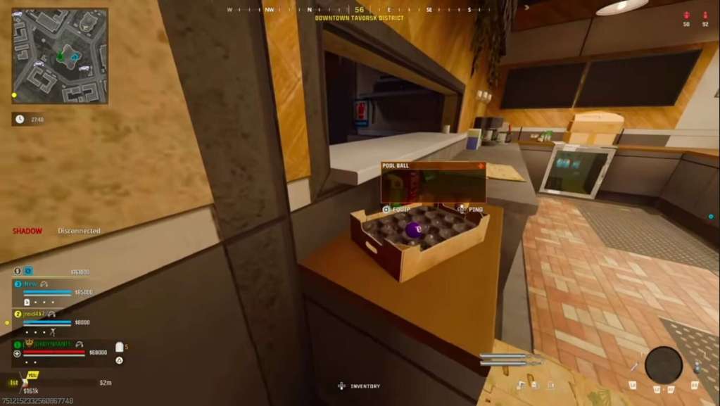 Screenshot of Pool Ball in Verdansk Warzone.