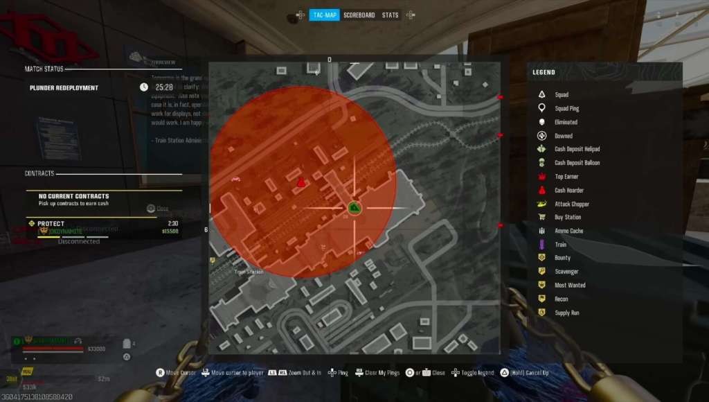 Screenshot of the minimap in Call of Duty: Warzone Verdansk.