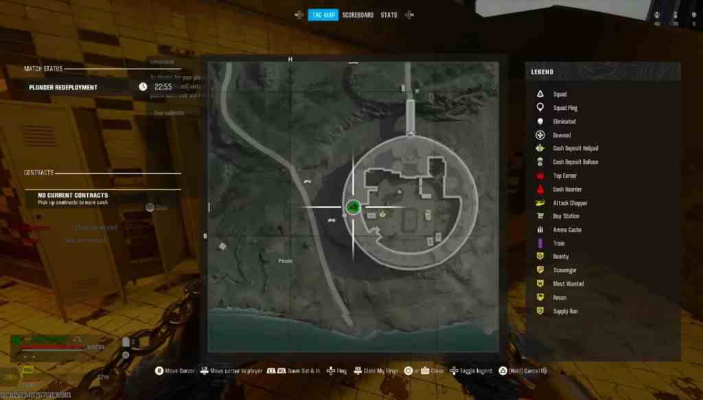 Screenshot of the minimap in Call of Duty: Warzone Verdansk.