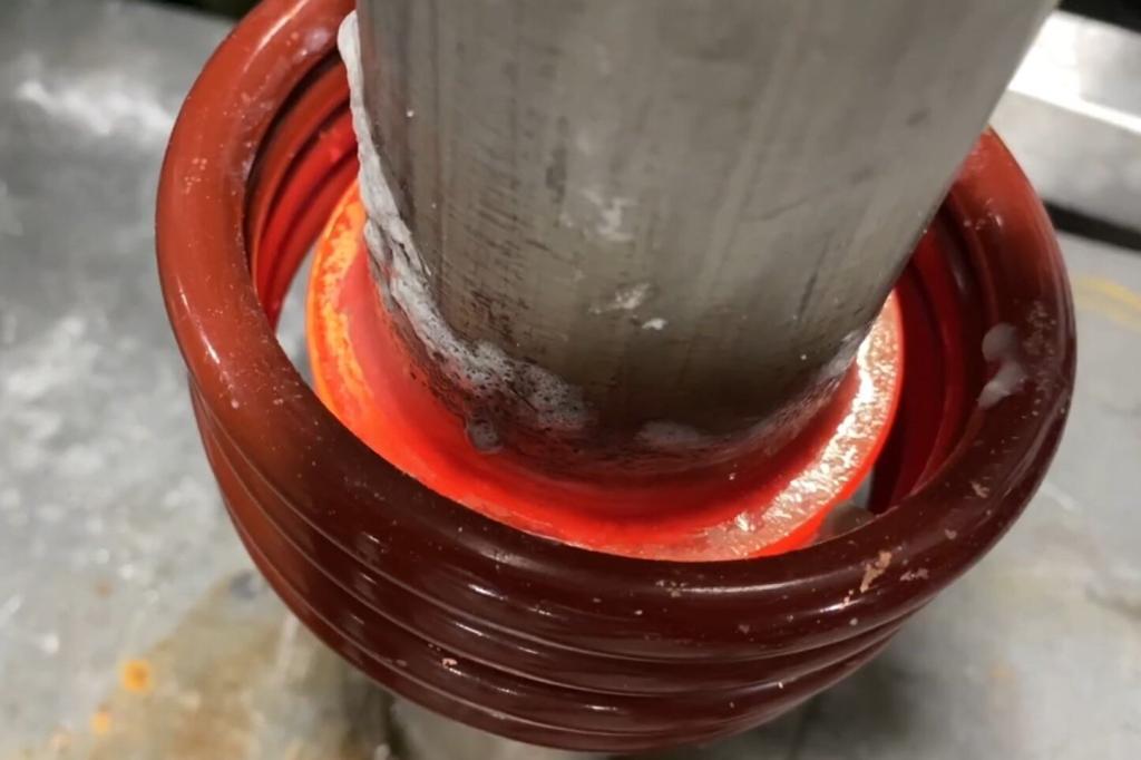 induction brazing of brass pipes induction brazing of stainless steel pipes