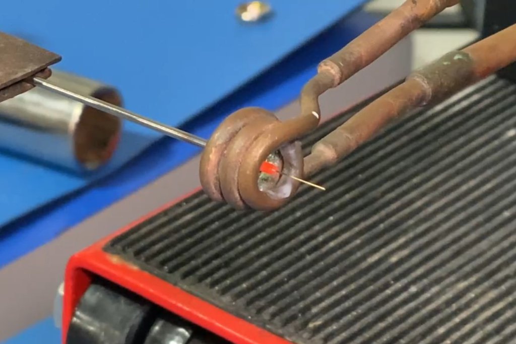 Induction Brazing of a Stainless Steel Tube to a Gold Wire