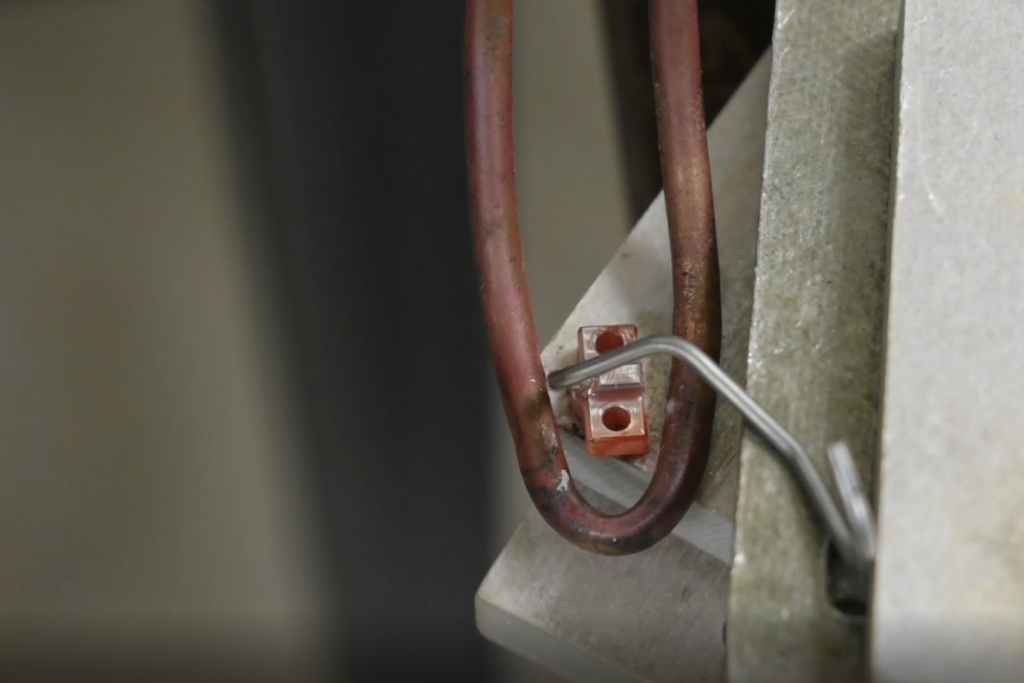 Brazing with Induction of Miniature Stainless Steel Assembly Brazing with Induction of Miniature Stainless Steel Assembly