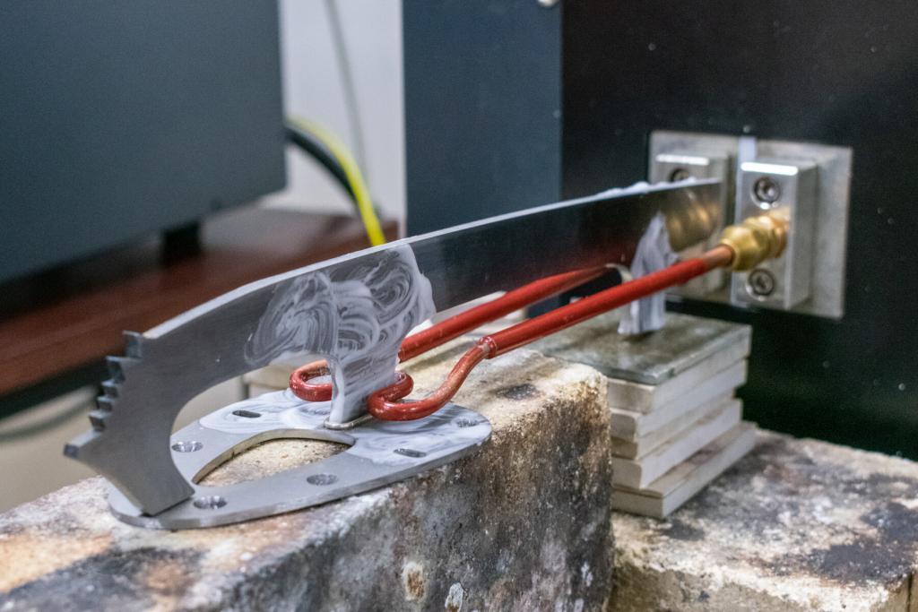 Induction Brazing of Magnetic Steel Ice Skates Induction Brazing of Magnetic Steel Ice Skates