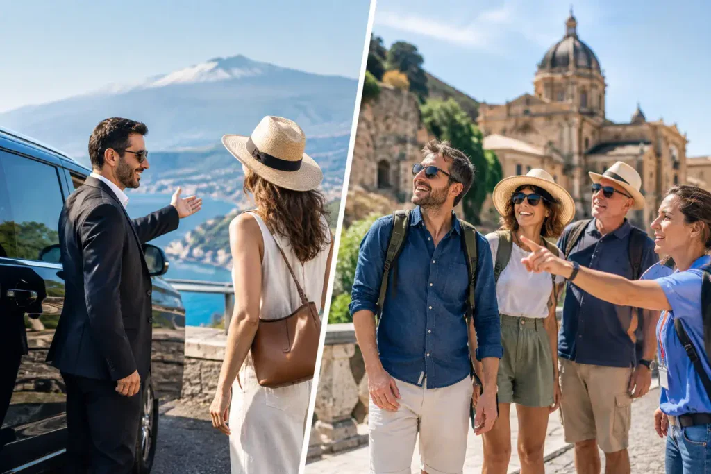 Driver Tour Versus Group Excursion in Sicily