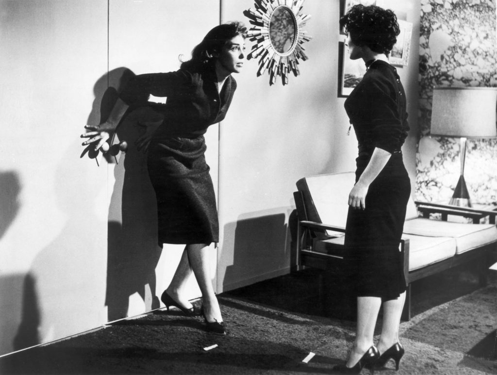 Barboura Morris and Susan Cabot in The Wasp Woman (1959)