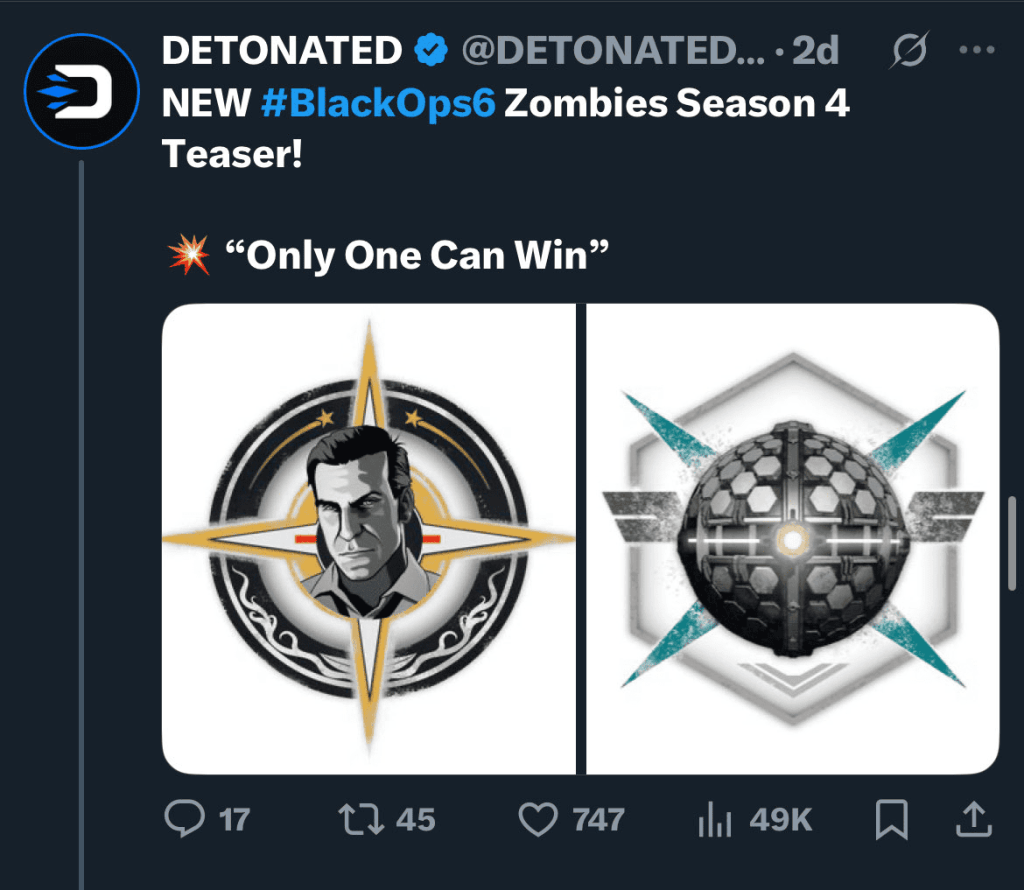 Treyarch Teaser about Grief on Twitter, 2 Icons Shown - 'Only One Can Win'
