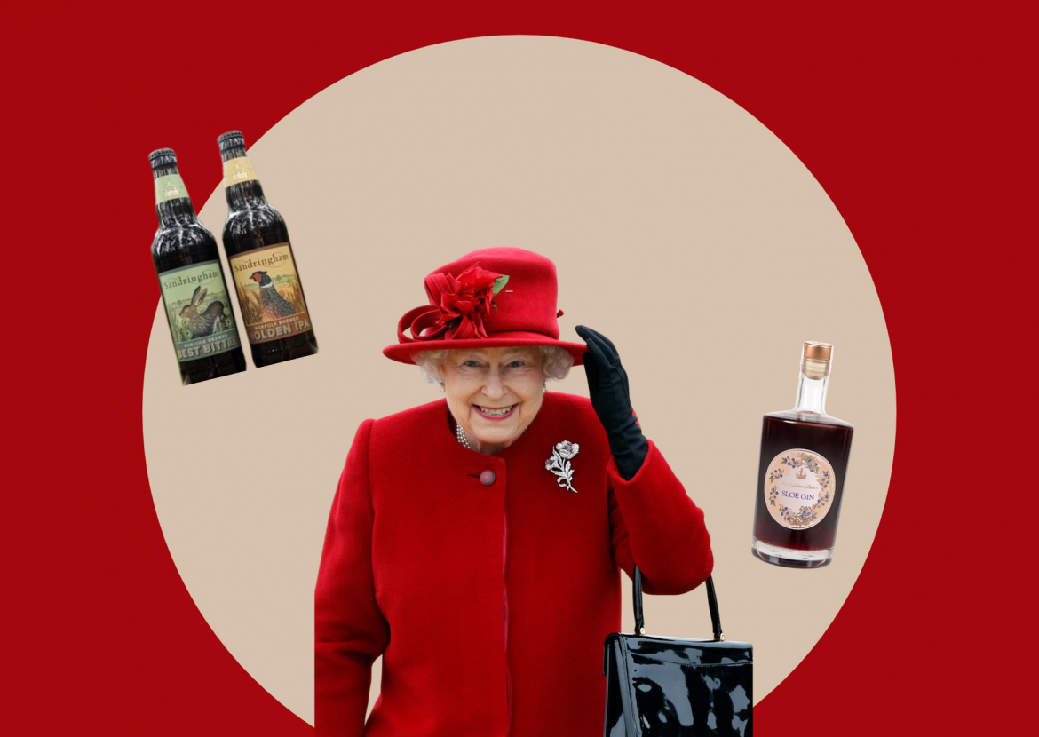 Rainha Elizabeth Cerveja e Gin