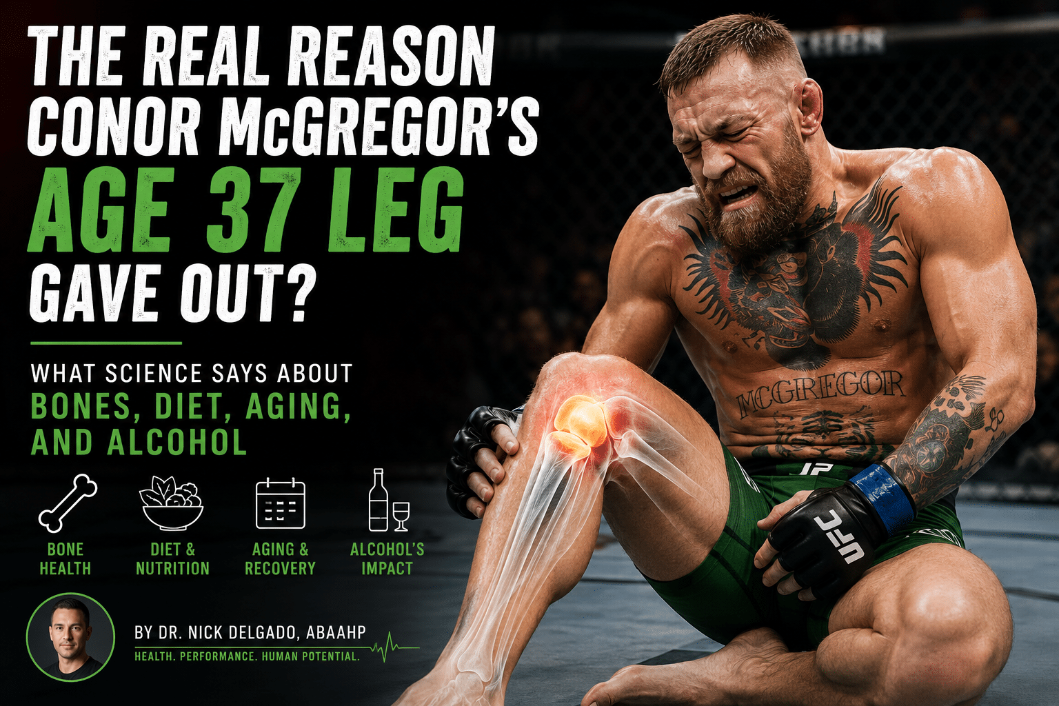 Conor McGregor leg injury compared with elite athlete landing mechanics