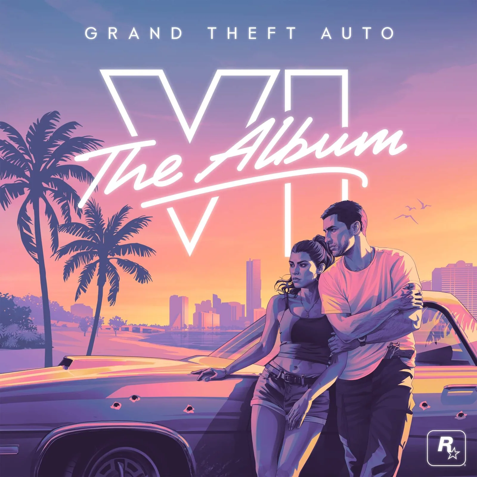 Pochette officielle de Grand Theft Auto VI: The Album, bande originale du jeu de Rockstar Games