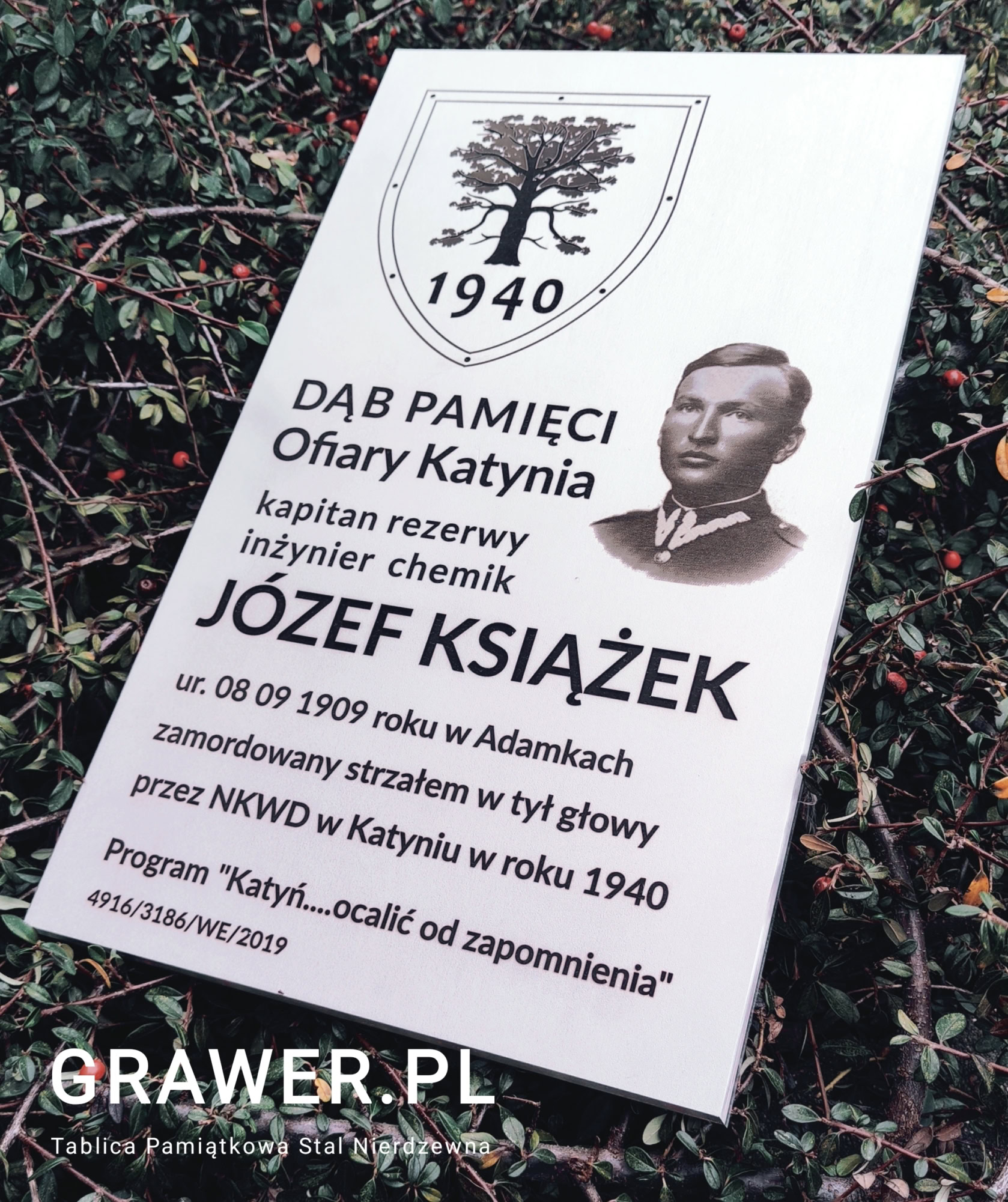 Tabliza Pamiątkowa Stal Nierdzewna