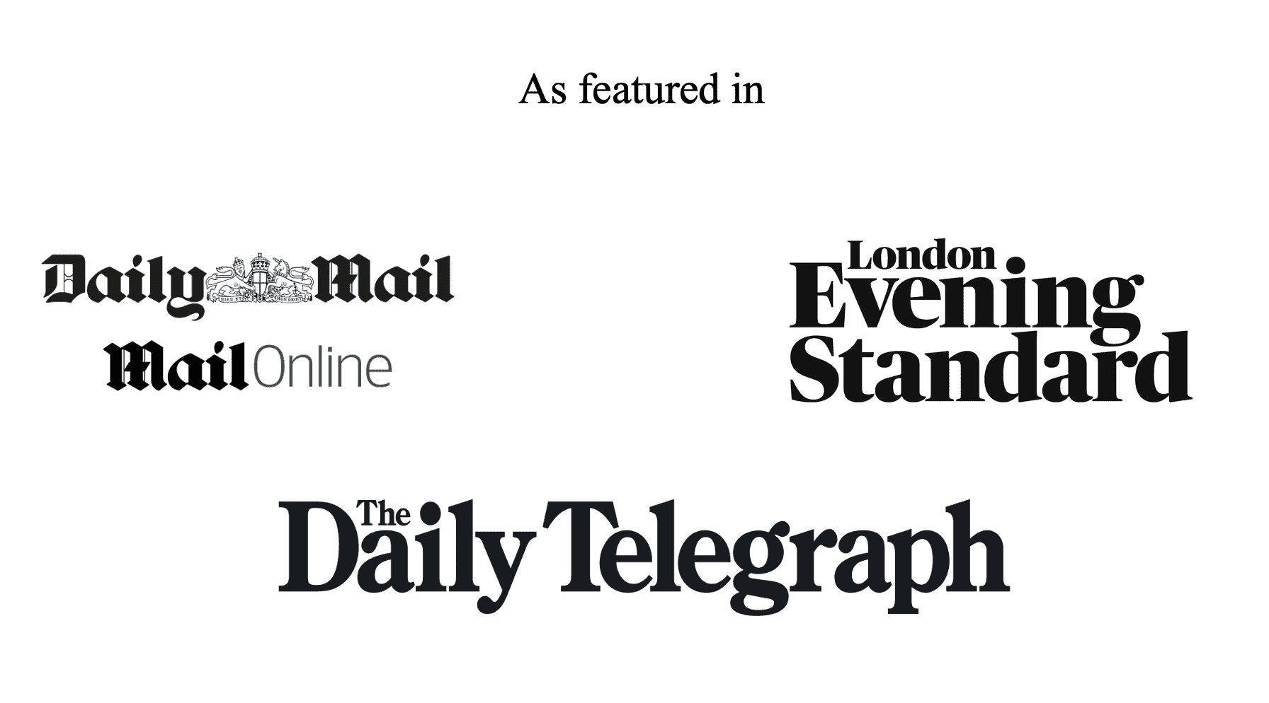 As featured in daily mail, london evening standard, daily telegraph