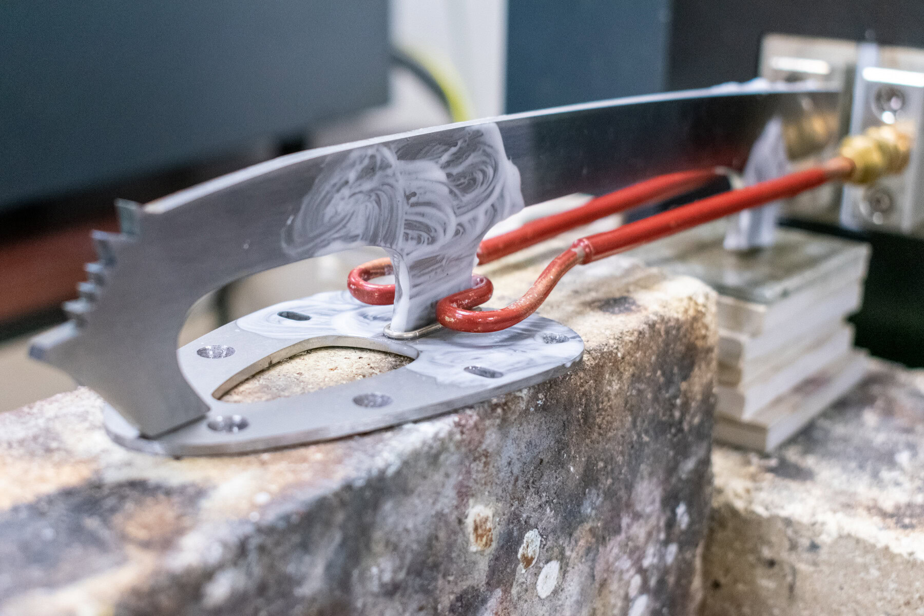 Brazing with Induction of Magnetic Steel Ice Skates