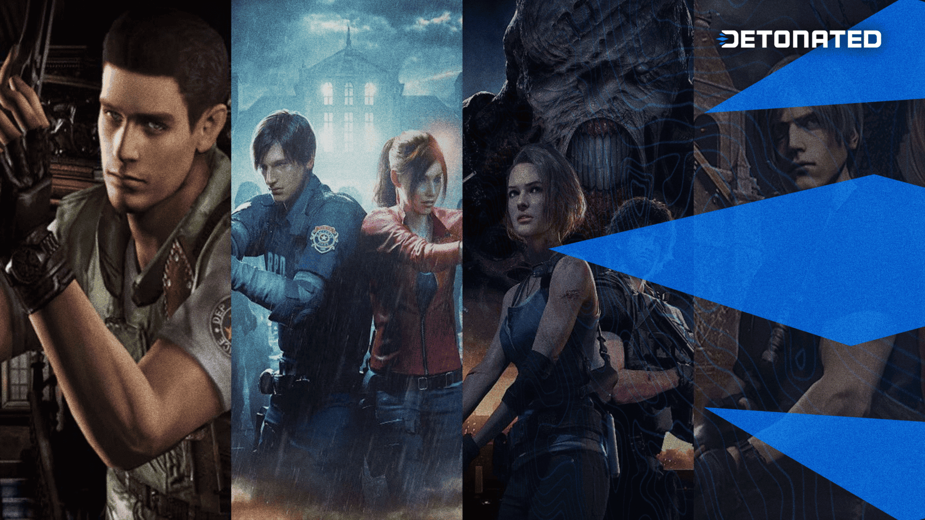 Resident Evil Remake Characters Featuring Several Beloved Franchise Characters From Resident Evil 1, 2, 3 and 4 Such As Jill Valentine And Leon Kennedy