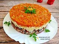 Салат лисья шубка рецепт с грибами и селедкой
