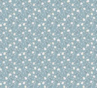 Flores blancas pequeñas fondo azul