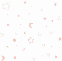 Papel Pintado Estrellitas y Lunes Rosas