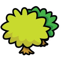 Cartoon bushes