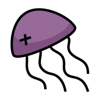 Cartoon jellyfish