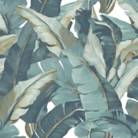 Papel Pintado Botánico Azul