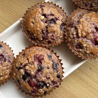 muffins avoine fruits rouges healthy petit déjeuner