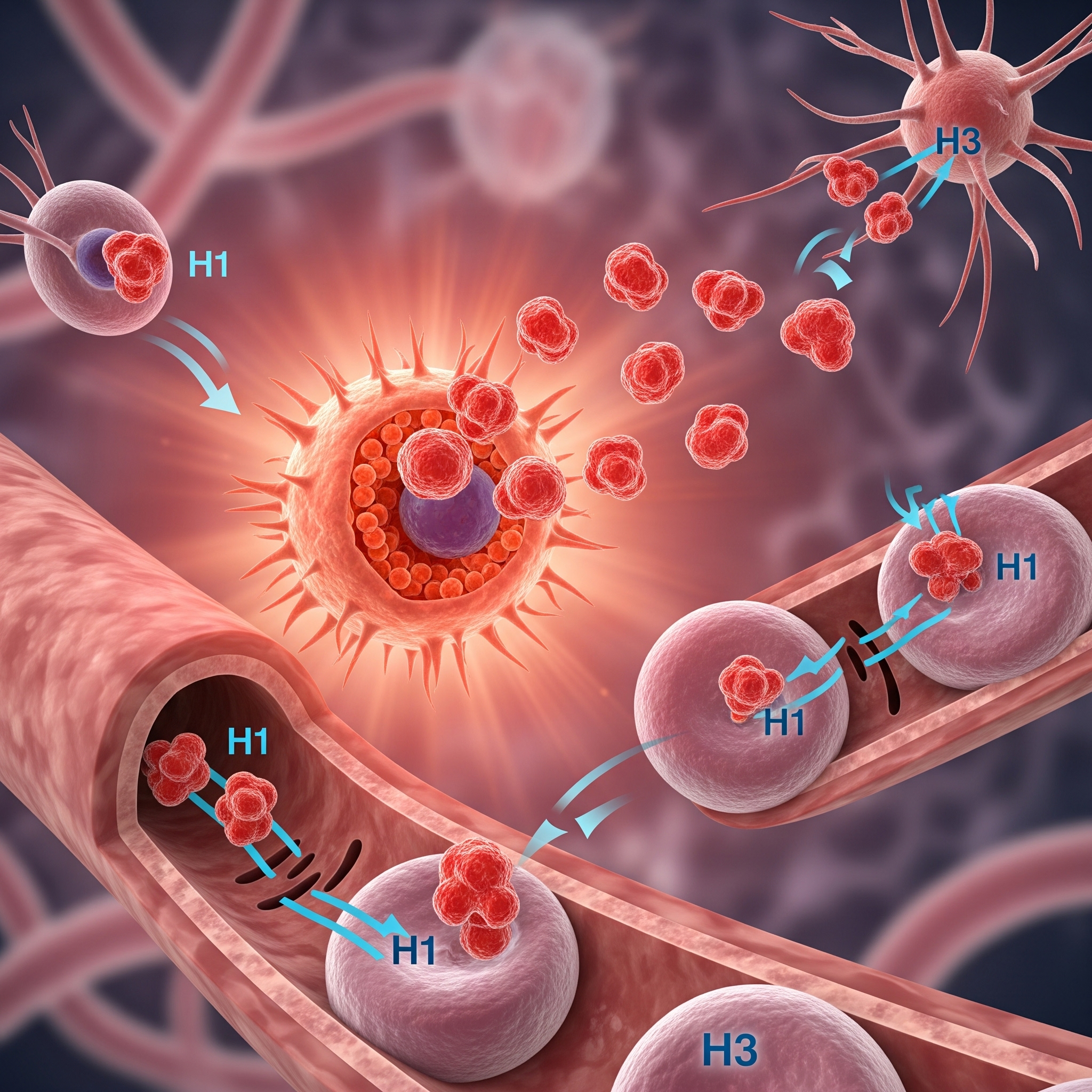 histamine interacting with the body