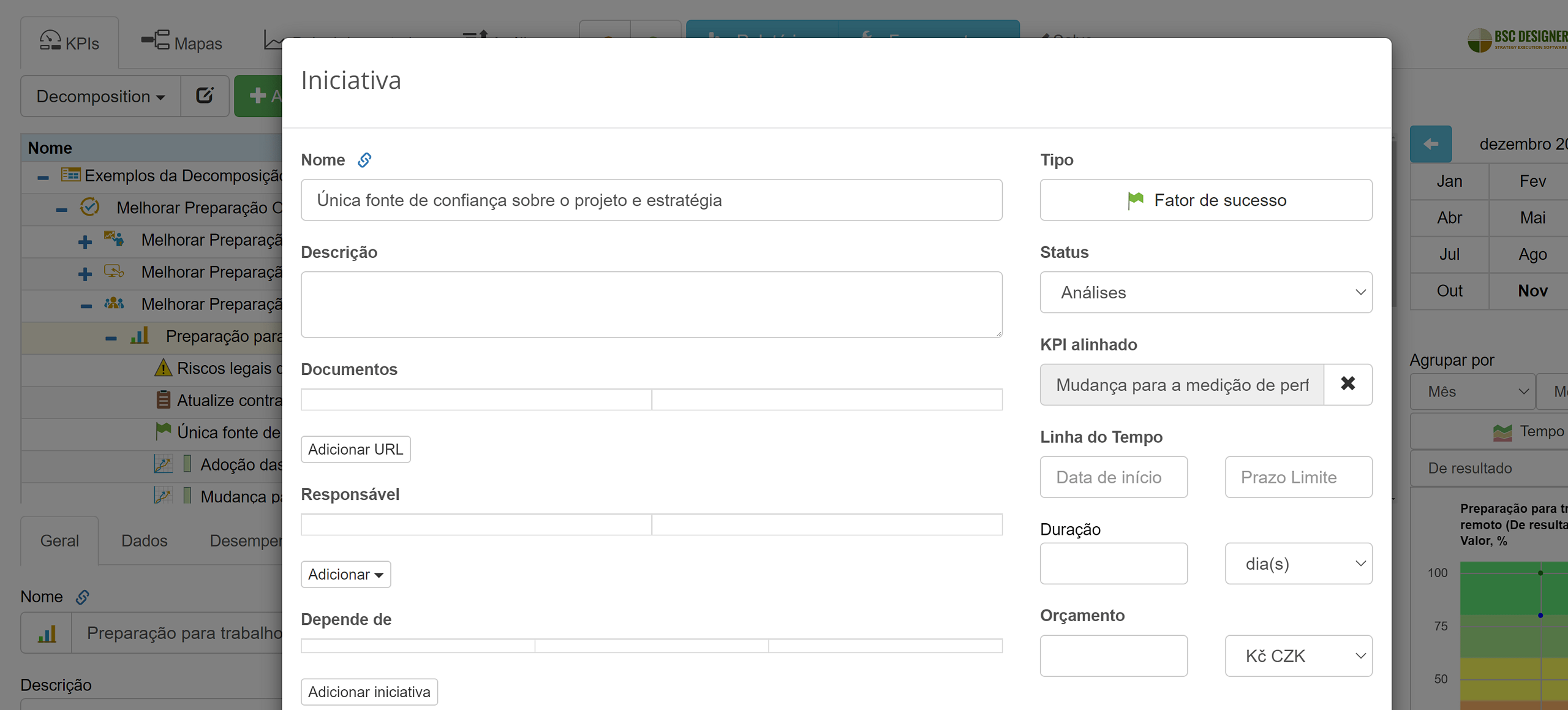 Um exemplo da iniciativa de decomposição