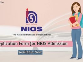 NIOS Admission Application Form