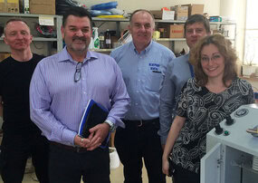 Training on induction Dental Castings machinesachines tio their friends from Blueprint Dental.