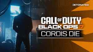 Black Ops 7 Logo with Cordis Die Text and Teaser Screenshot
