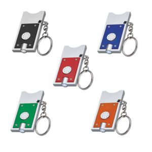 Portachiavi 3 in 1 in Plastica con luce led e gettone
