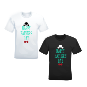 T-shirt Happy Father day bianca o nera
